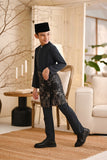 Baju Melayu Kids Luxury Bespoke Fit - Dark Grey