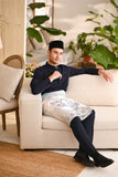 Baju Melayu Luxury Bespoke Fit - Dark Navy