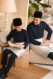 Baju Melayu Luxury Bespoke Fit - Dark Navy