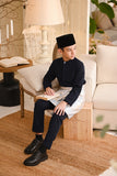 Baju Melayu Kids Luxury Bespoke Fit - Dark Navy