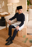 Baju Melayu Kids Luxury Bespoke Fit - Dark Navy