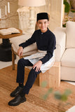 Baju Melayu Kids Luxury Bespoke Fit - Dark Navy