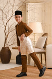 Baju Melayu Kids Luxury Bespoke Fit - Walnut