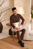 Baju Melayu Luxury Bespoke Fit - Dark Brown