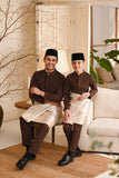 Baju Melayu Kids Luxury Bespoke Fit - Dark Brown