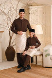 Baju Melayu Luxury Bespoke Fit - Dark Brown