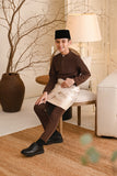 Baju Melayu Kids Luxury Bespoke Fit - Dark Brown