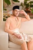 Baju Melayu Luxury Bespoke Fit - Apricot