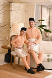 Baju Melayu Luxury Bespoke Fit - Apricot