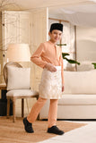 Baju Melayu Kids Luxury Bespoke Fit - Apricot