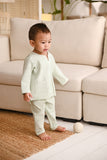 Baju Melayu Babies Teluk Belanga Smart Fit - Fog Green