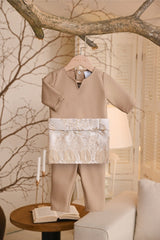 Baju Melayu Babies Teluk Belanga Smart Fit - Sand Brown