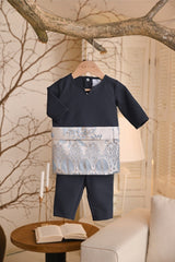 Baju Melayu Babies Teluk Belanga Smart Fit - Dark Slate Blue