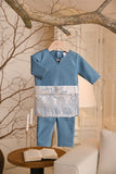 Baju Melayu Babies Teluk Belanga Smart Fit - Artic Blue