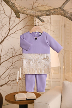 Baju Melayu Babies Teluk Belanga Smart Fit - Lavender