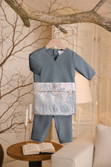 Baju Melayu Babies Teluk Belanga Smart Fit - Dusty Blue