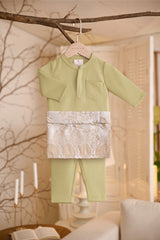 Baju Melayu Babies Luxury Bespoke Fit - Tea Green