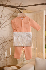 Baju Melayu Babies Luxury Bespoke Fit - Apricot