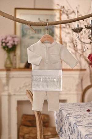 Baju Melayu Babies Luxury Bespoke Fit - Moonbeam