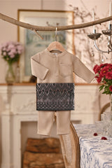 Baju Melayu Babies Luxury Bespoke Fit - Warm Sand