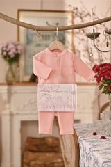 Baju Melayu Babies Luxury Bespoke Fit - Peach Pink