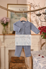 Baju Melayu Babies Luxury Bespoke Fit - Tempest Blue