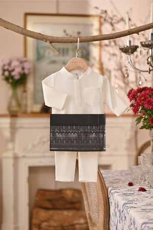 Baju Melayu Babies Majestic Bespoke Fit - Off White