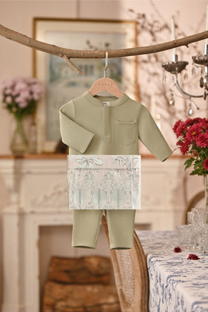 Baju Melayu Babies Majestic Bespoke Fit - Desert Sage