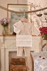 Baju Melayu Babies Majestic Bespoke Fit - Sand Dollar