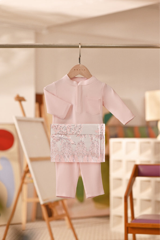 Baju Melayu Babies Couture Bespoke Fit - Baby Pink