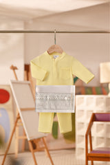 Baju Melayu Babies Couture Bespoke Fit - Tender Yellow