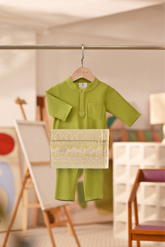 Baju Melayu Babies Couture Bespoke Fit - Dark Citron