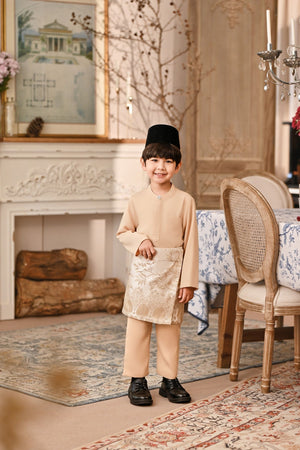 Baju Melayu Kids Luxury Bespoke Fit - Desert Dust