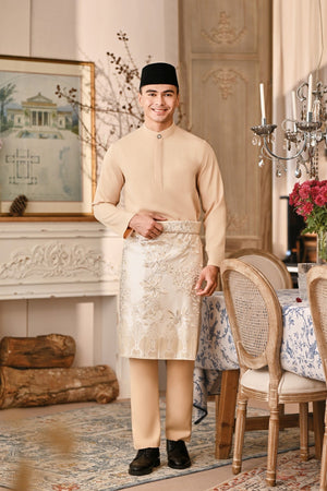 Baju Melayu Luxury Bespoke Fit - Desert Dust