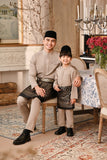 Baju Melayu Kids Luxury Bespoke Fit - Light Taupe