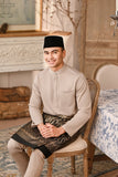 Baju Melayu Luxury Bespoke Fit - Light Taupe