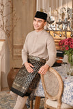 Baju Melayu Luxury Bespoke Fit - Light Taupe