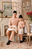 Baju Melayu Luxury Bespoke Fit - Caramel Cream