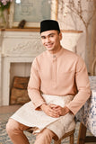 Baju Melayu Luxury Bespoke Fit - Caramel Cream