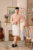 Baju Melayu Luxury Bespoke Fit - Caramel Cream