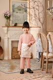 Baju Melayu Kids Luxury Bespoke Fit - Peach Pink