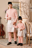 Baju Melayu Kids Luxury Bespoke Fit - Peach Pink