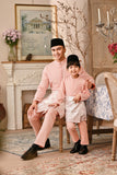 Baju Melayu Luxury Bespoke Fit - Peach Pink