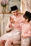 Baju Melayu Luxury Bespoke Fit - Peach Pink