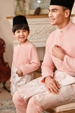 Baju Melayu Luxury Bespoke Fit - Peach Pink