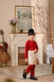 Baju Melayu Kids Luxury Bespoke Fit - Crimson Red