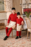 Baju Melayu Luxury Bespoke Fit - Crimson Red