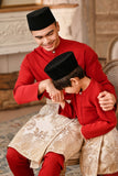 Baju Melayu Luxury Bespoke Fit - Crimson Red