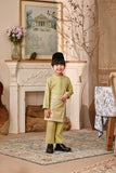 Baju Melayu Kids Luxury Bespoke Fit - Bog Green