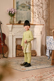 Baju Melayu Kids Luxury Bespoke Fit - Bog Green